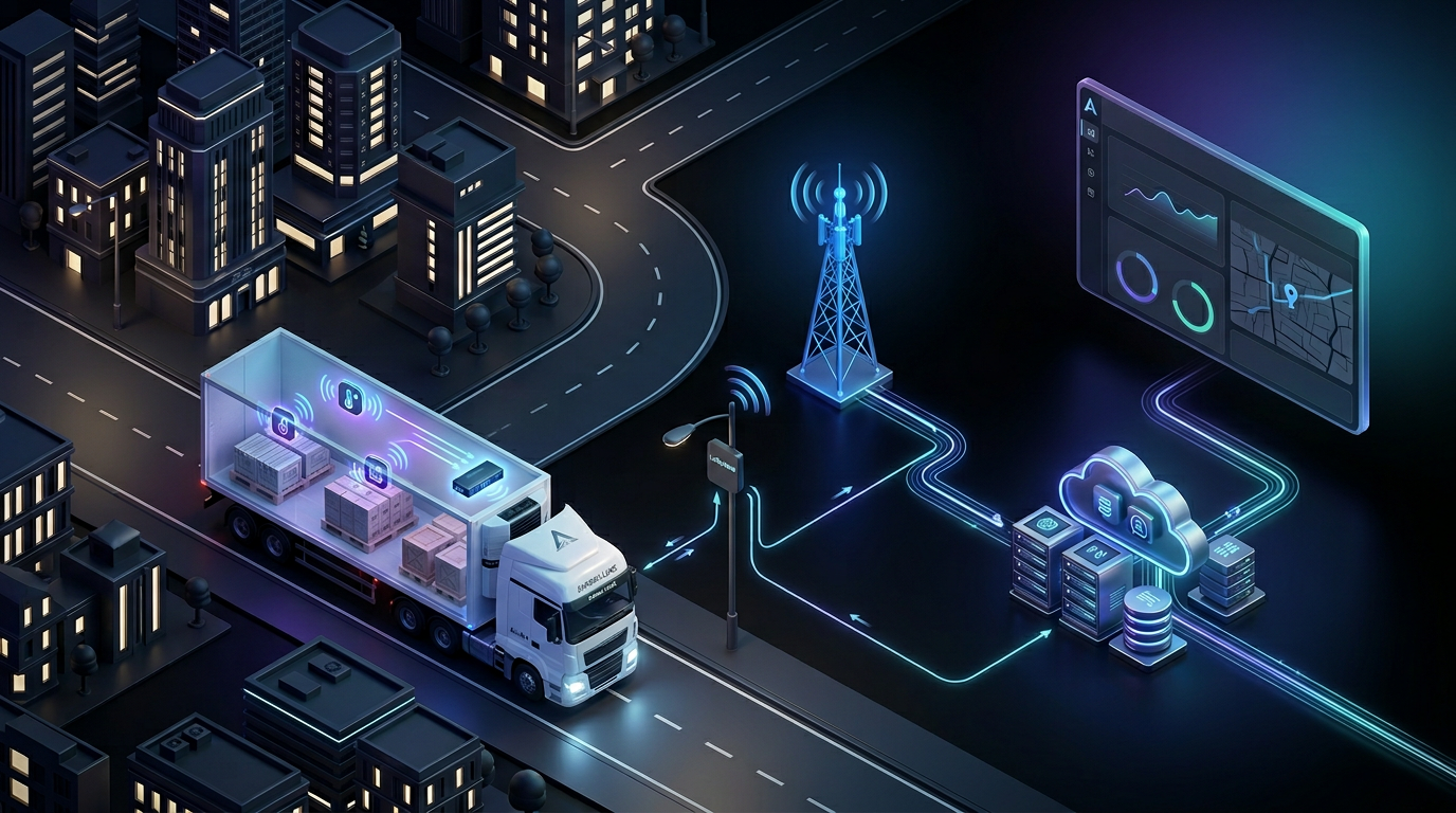 Pharma Cold Chain 3D infrastructure illustration