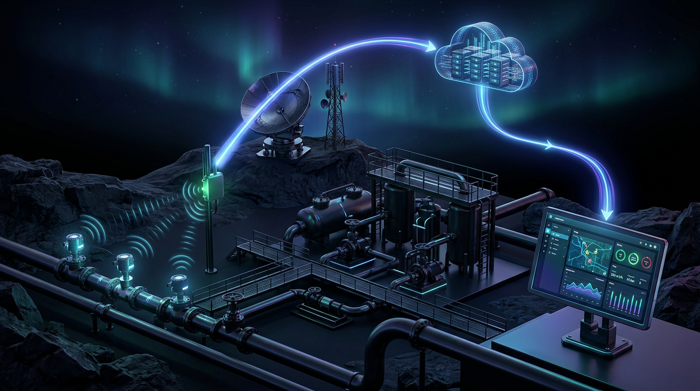 Oil and Gas 3D infrastructure illustration